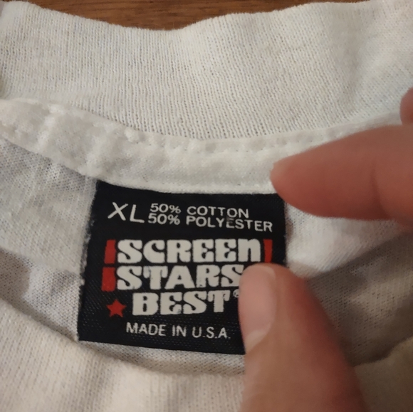 vintage 1990s NYC Times Square street art graphic tee with 3D graphics size XL - Picture 3 of 4